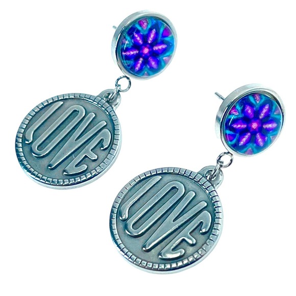 Ultra Violet Love Rocks Earrings - Picture 1 of 4